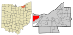 Cuyahoga County Ohio incorporated and unincorporated areas Westlake highlighted